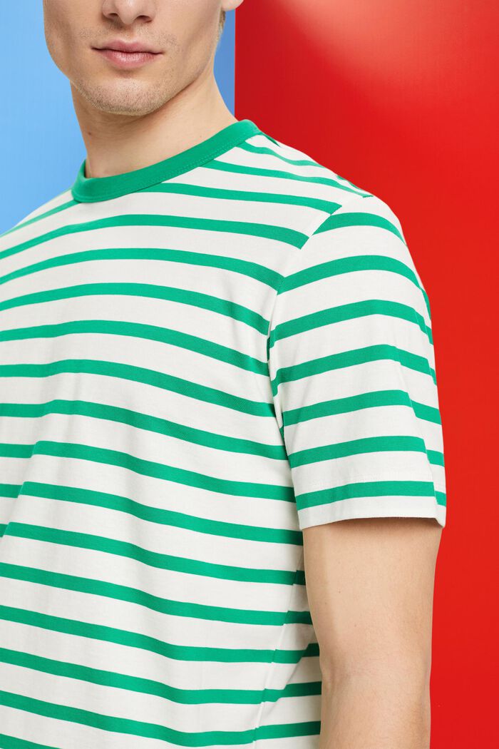 Striped sustainable cotton t-shirt, GREEN, detail image number 2