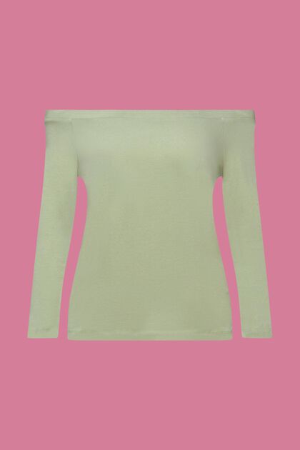 Off-the-shoulder cotton top