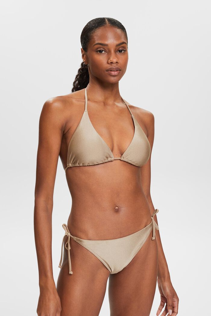 Padded Triangle Bikini Top, TOFFEE, detail image number 0