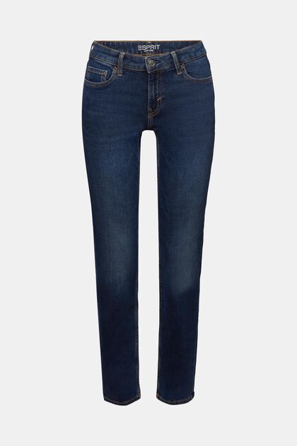 Recycled: Mid-rise straight jeans