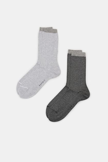 2-Pack Striped Chunky Knit Socks