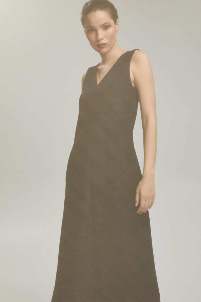 V-neck midi dress, LENZING™ ECOVERO™, BLACK, detail image number 5