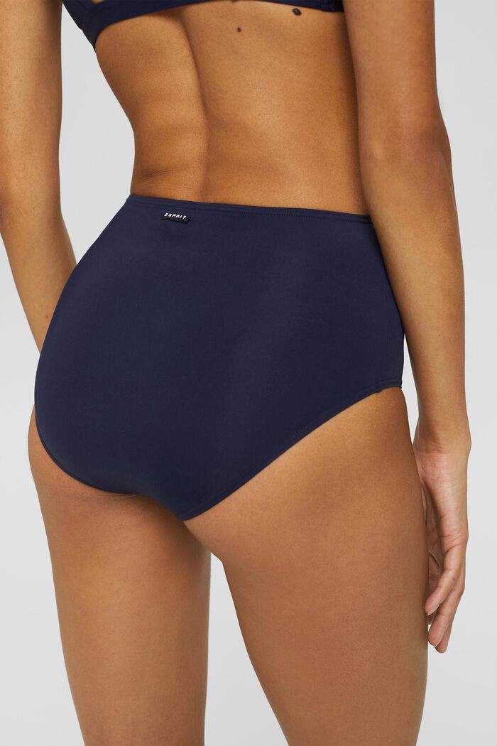 Recycled: plain high-waisted briefs, NAVY, detail image number 0