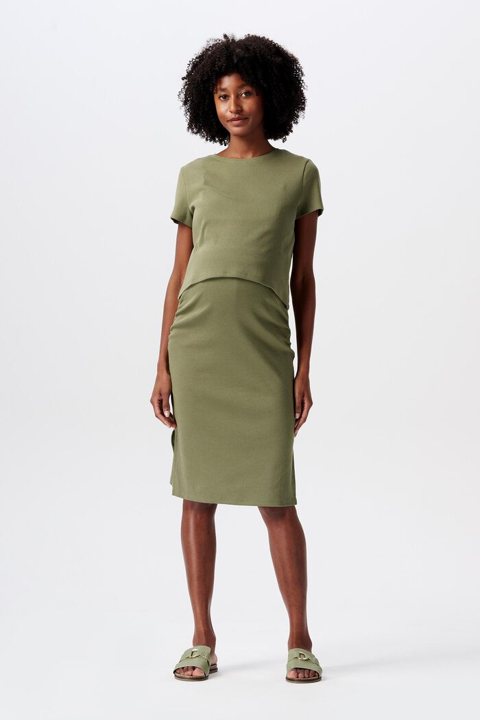 MATERNITY 2-Piece Set Top And Skirt, OLIVE GREEN, detail image number 2