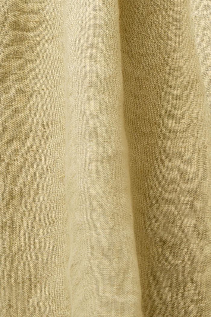 Top made of 100% linen, LEAF GREEN, detail image number 4