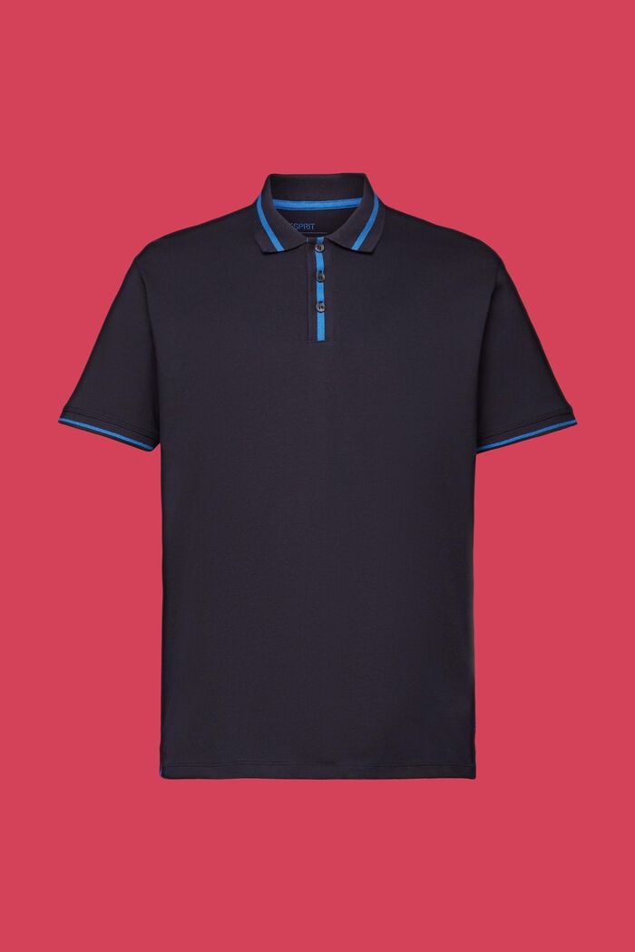 Jersey polo shirt, cotton blend, NAVY, detail image number 5