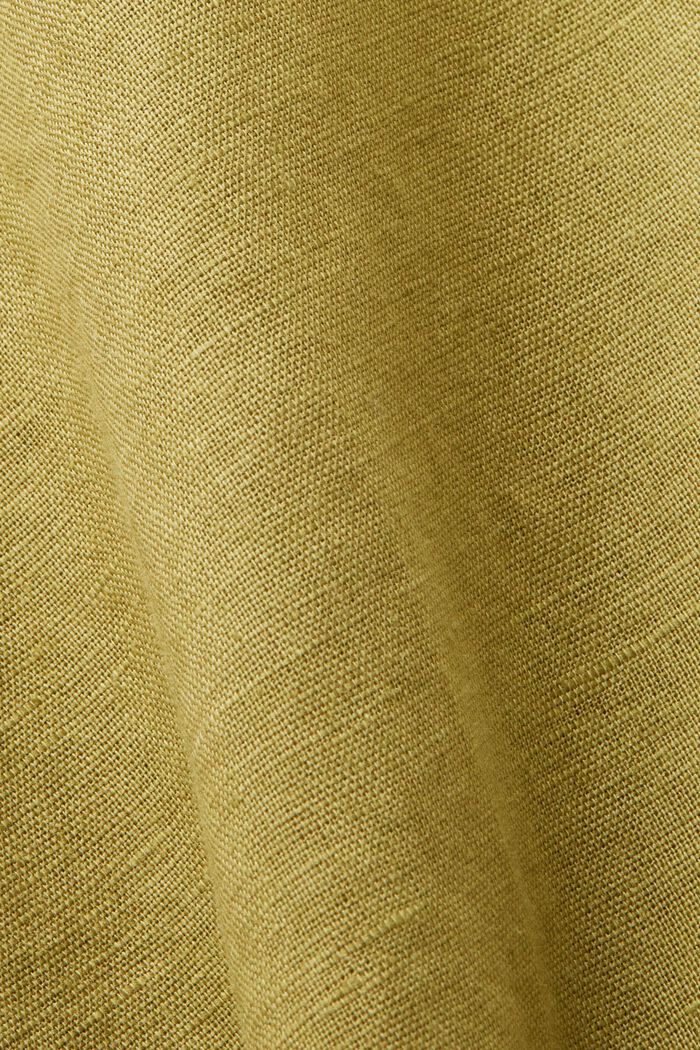 Short sleeve blouse, cotton-linen blend, PISTACHIO GREEN, detail image number 4