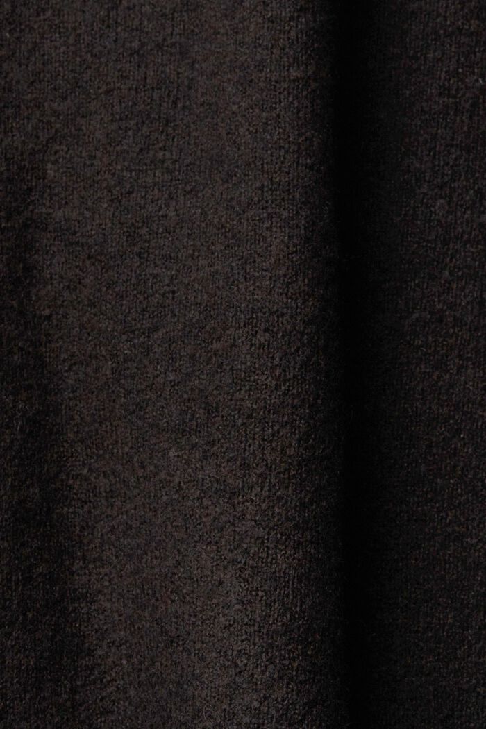 Sleeveless wool blend cardigan, BLACK, detail image number 1