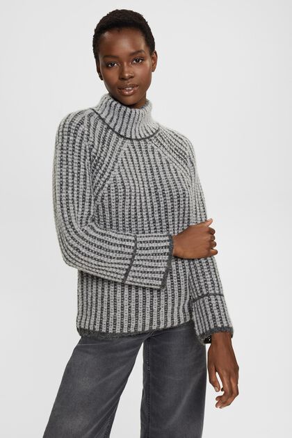 Chunky knit jumper with alpaca