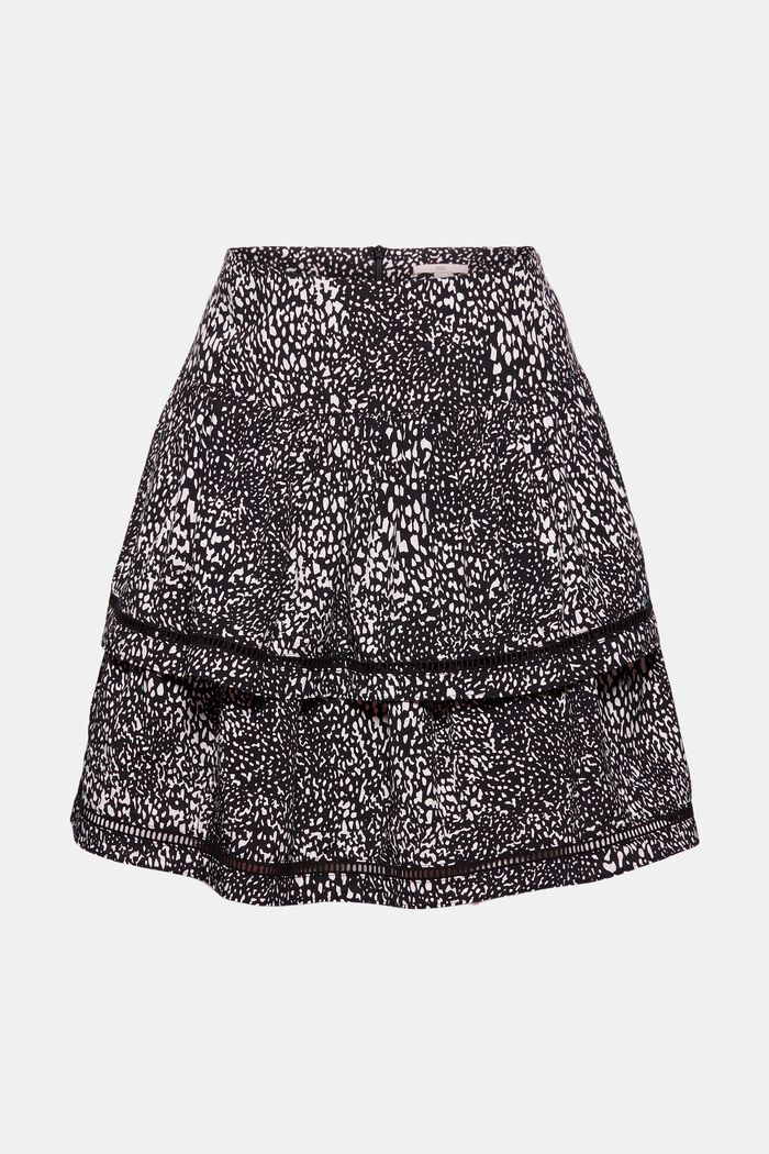Flounced skirt with a pattern, LENZING™ ECOVERO