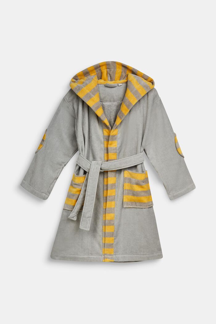 Children’s bathrobe in 100% cotton, STONE, detail image number 0