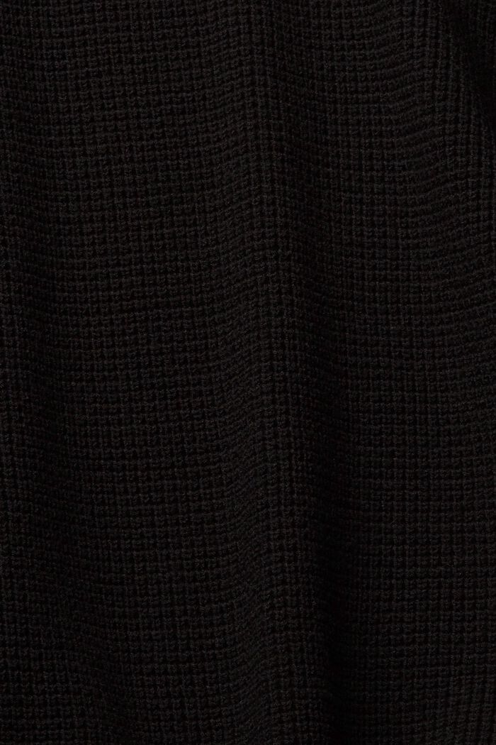 Loose knit V-neck jumper, BLACK, detail image number 1