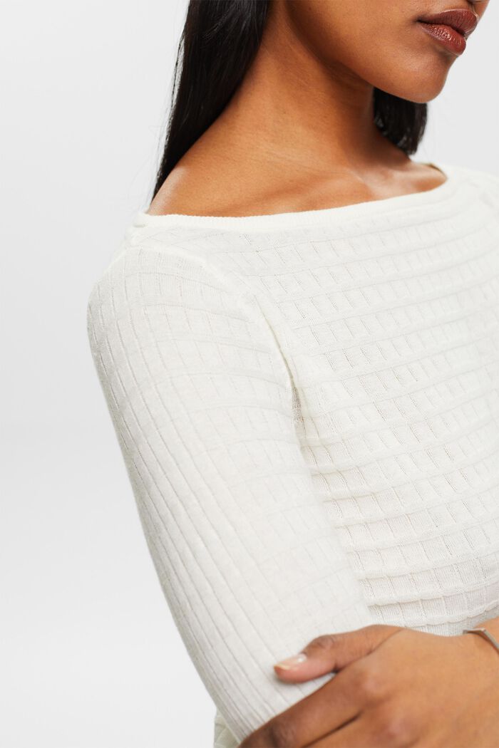 Structured Knit Sweater, ICE, detail image number 3