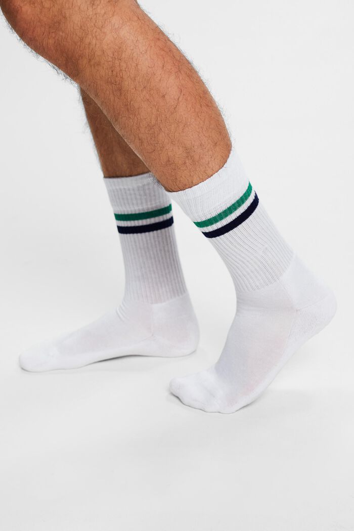 2-pack of athletic socks, organic cotton, WOOLWHITE, detail image number 1