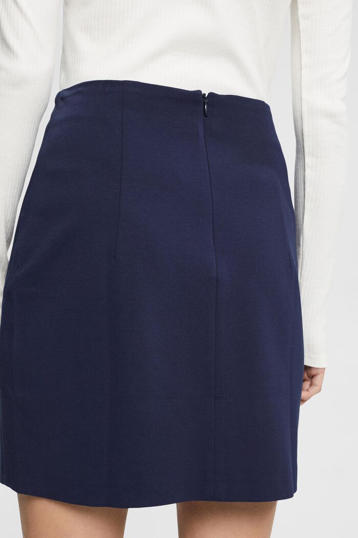 Punto jersey mini skirt, NAVY, detail image number 0