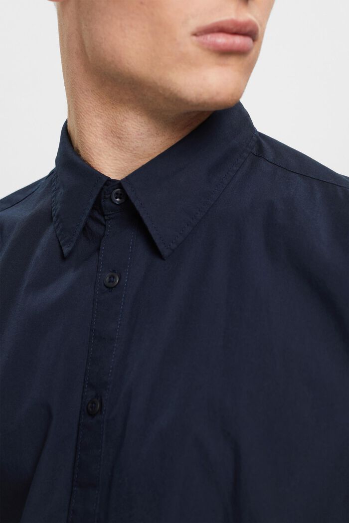 Short-sleeved sustainable cotton shirt, NAVY, detail image number 2
