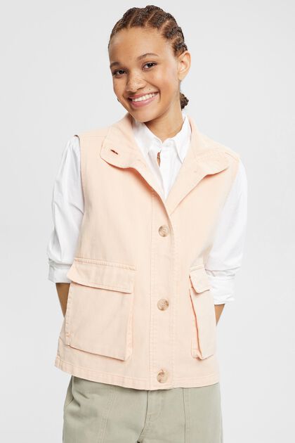 Gilet with pockets, NUDE, overview