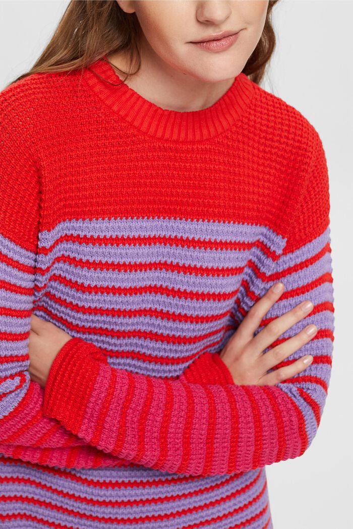 Textured knitted jumper, RED, detail image number 0