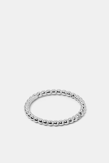 Layered ring with zirconia, sterling silver