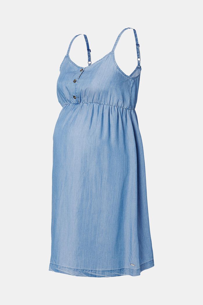 Made of TENCEL™: airy dress in a denim look