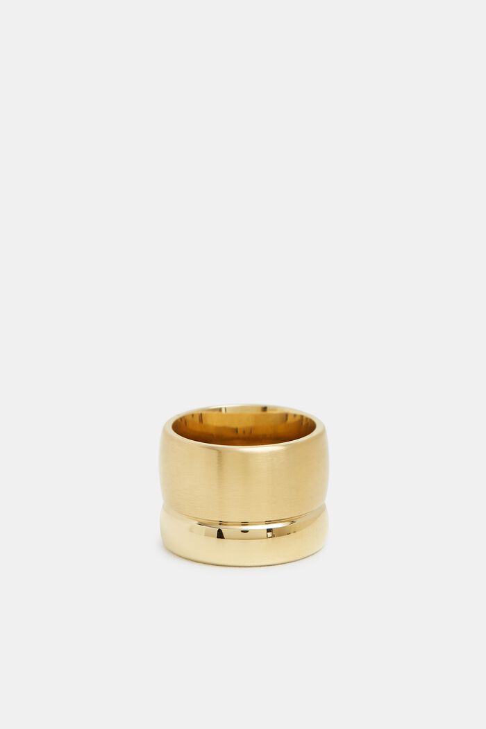 Stainless steel statement ring, GOLD, overview