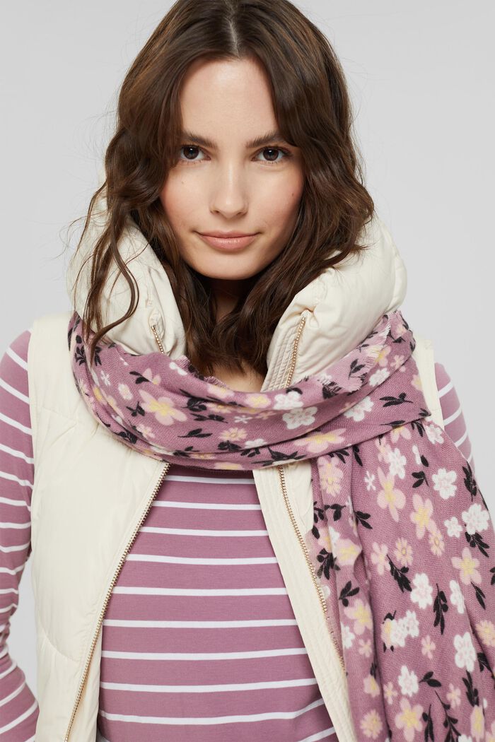 Recycled: square scarf with print