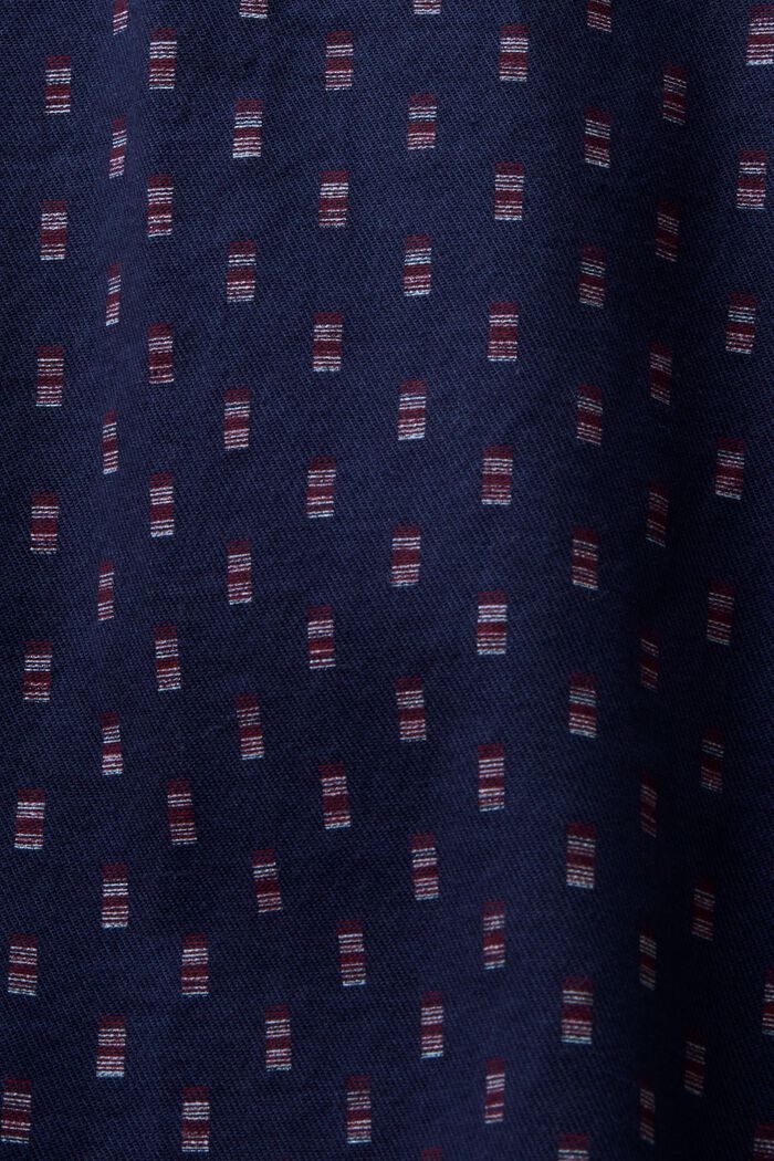 Patterned Twill Slim Fit Shirt, NAVY, detail image number 5
