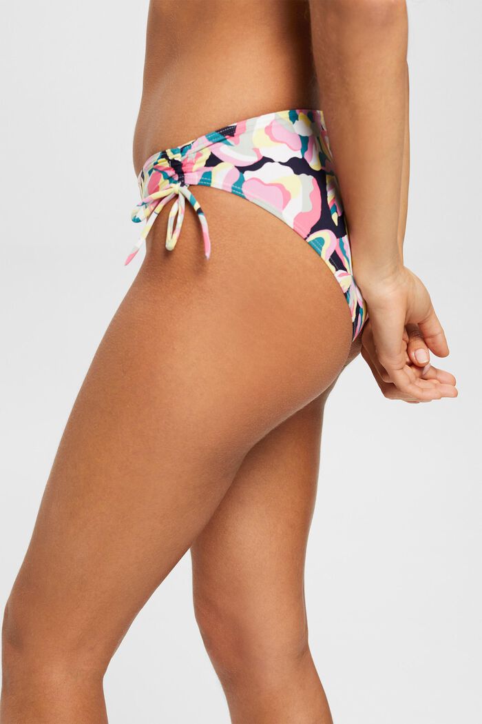 Carilo beach bikini bottoms with floral print, NAVY, detail image number 2