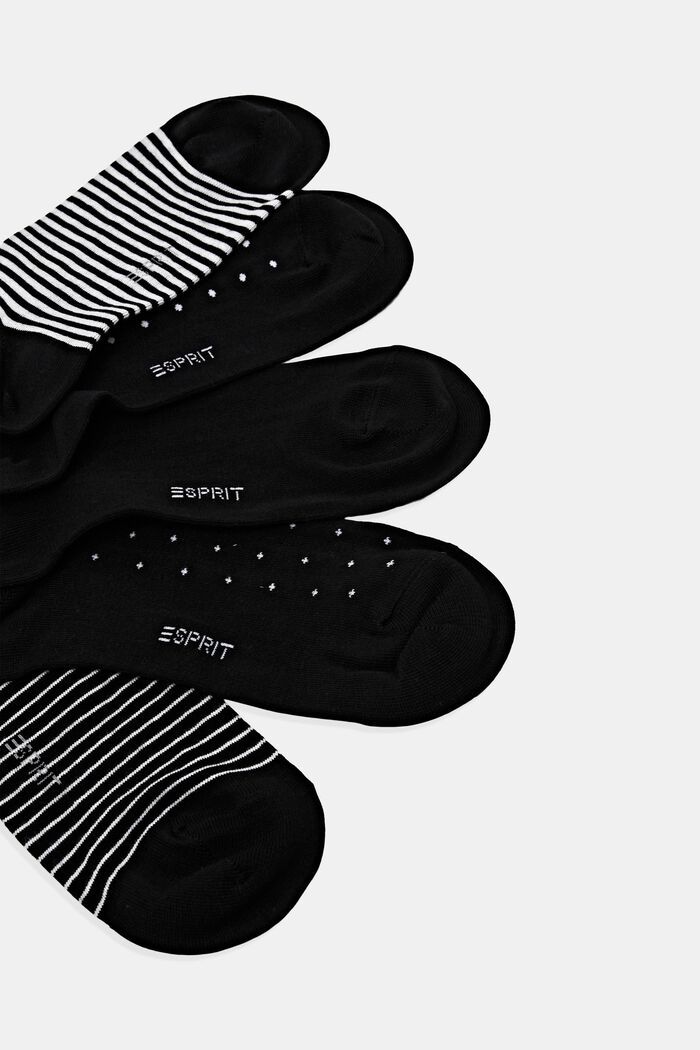 5-pack of trainer socks, organic cotton, BLACK, detail image number 1