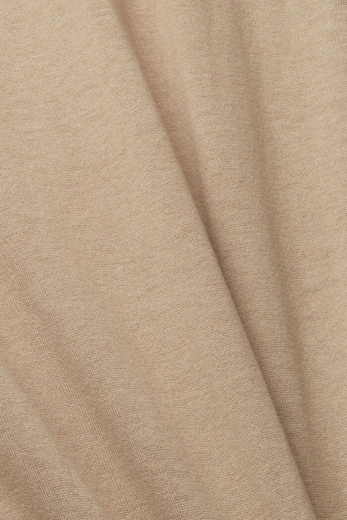 Containing TENCEL™: long sleeve polo shirt, PALE KHAKI, detail image number 1
