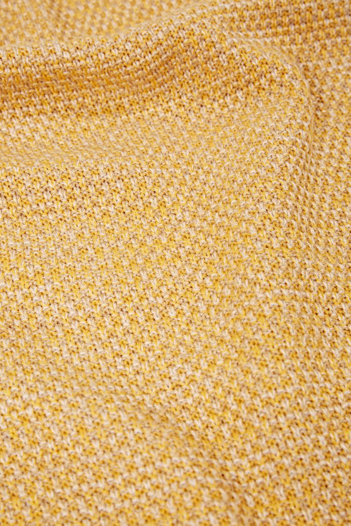 Knit plaid, MUSTARD, detail image number 1