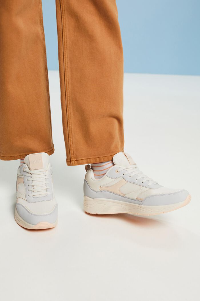 Faux Leather Sneakers, PASTEL PINK, detail image number 1
