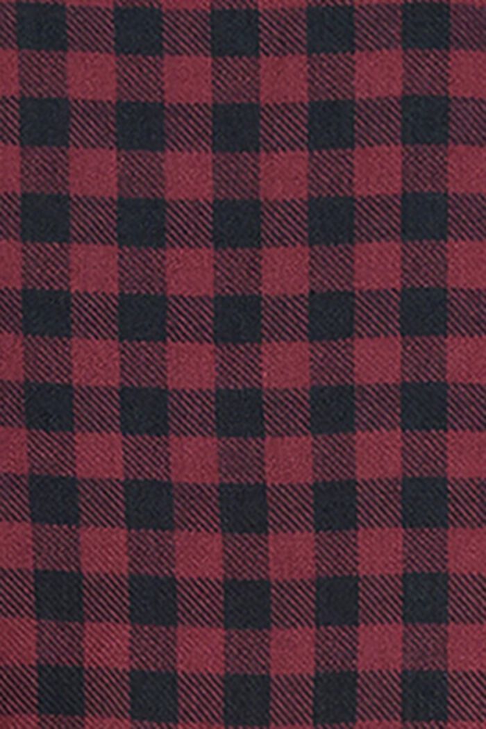 Checked Flannel Nursing Blouse, PLUM RED, detail image number 3