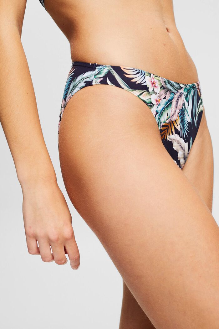 Recycled: briefs with a tropical print, NAVY, detail image number 2
