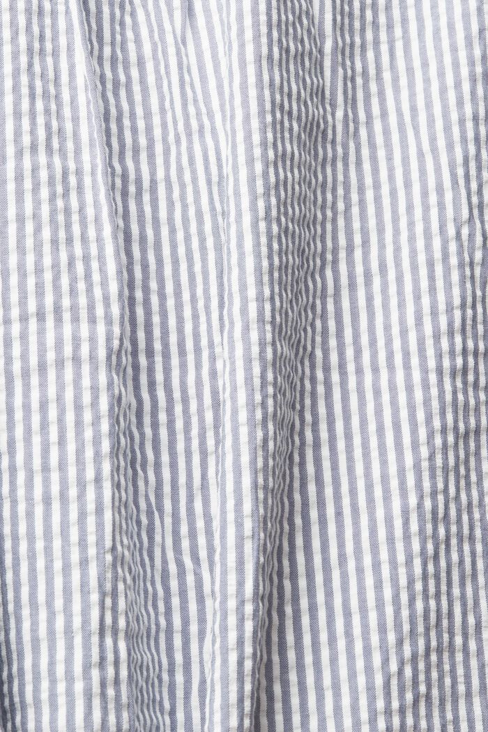 Short sleeve blouse with vertical stripes, WHITE, detail image number 4