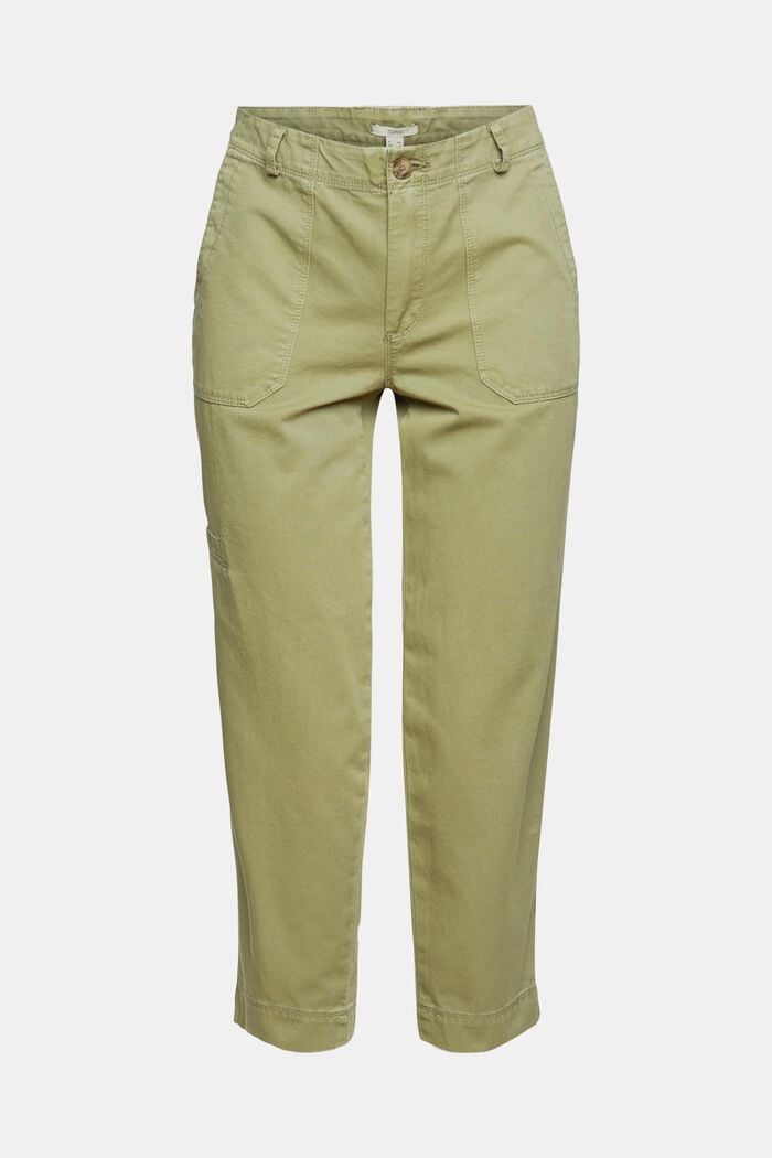 Capri trousers in pima cotton, LIGHT KHAKI, detail image number 2