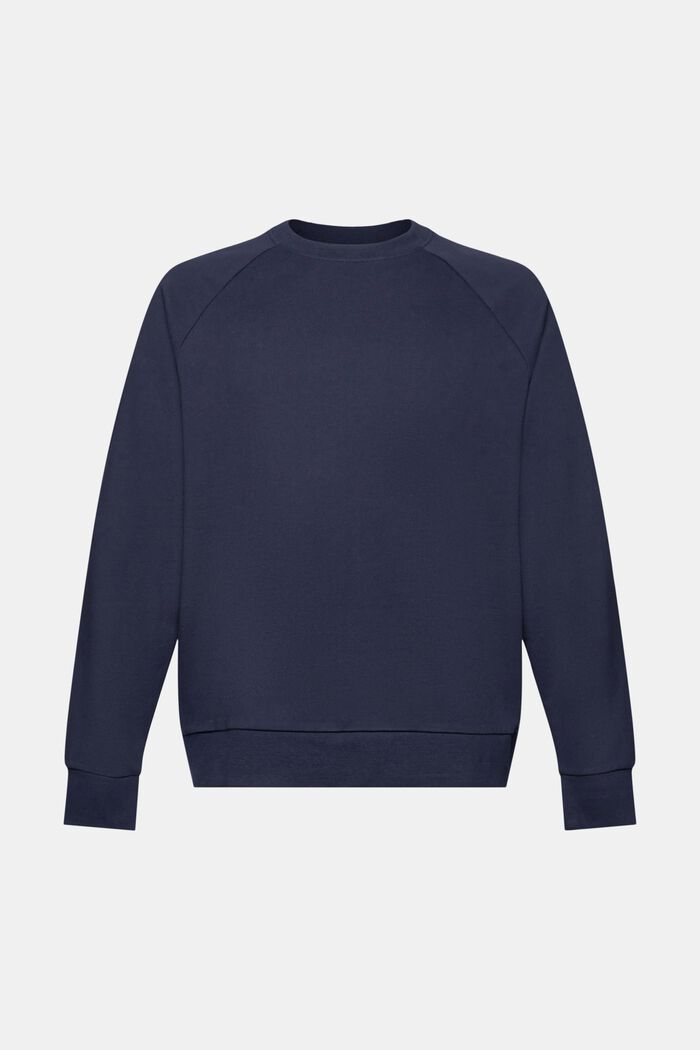 Relaxed fit cotton sweatshirt, NAVY, detail image number 7