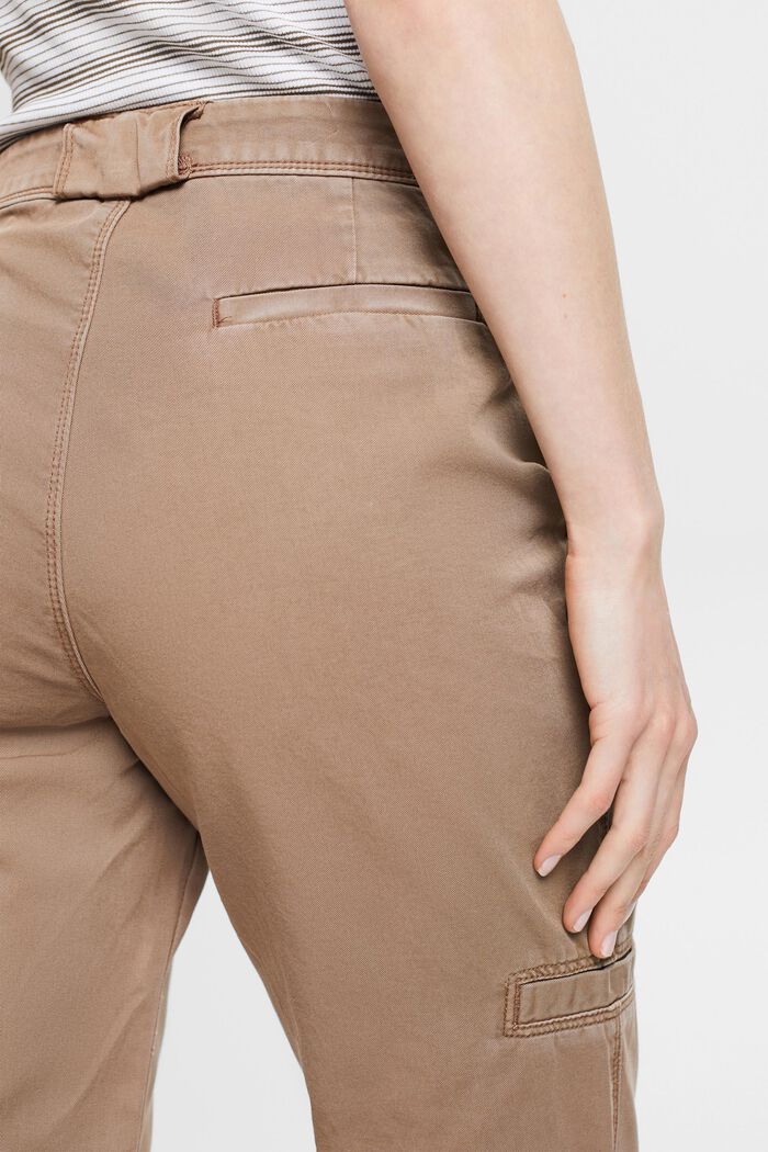 Capri trousers in pima cotton, TAUPE, detail image number 3