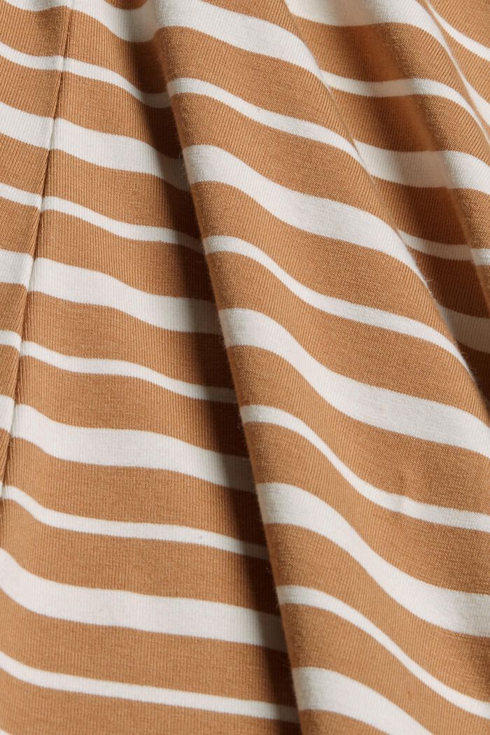 In a TENCEL™/ modal blend: Striped shirt, CARAMEL, detail image number 4