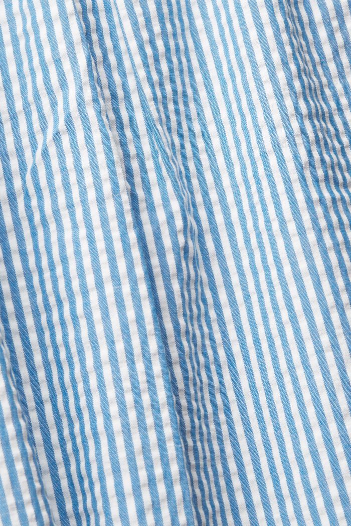 Short sleeve blouse with vertical stripes, BLUE, detail image number 4