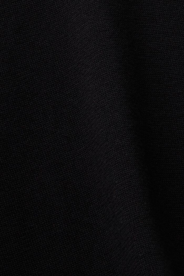 Short-Sleeve Crewneck Sweater, BLACK, detail image number 5