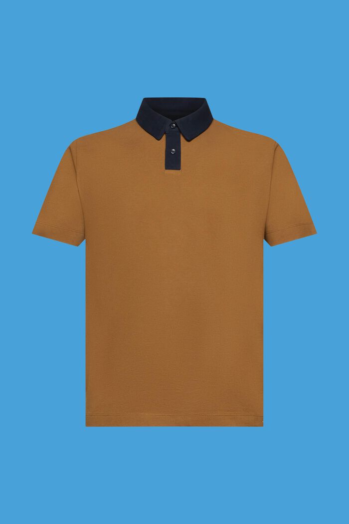 Cotton pique polo shirt, PALE KHAKI, detail image number 5