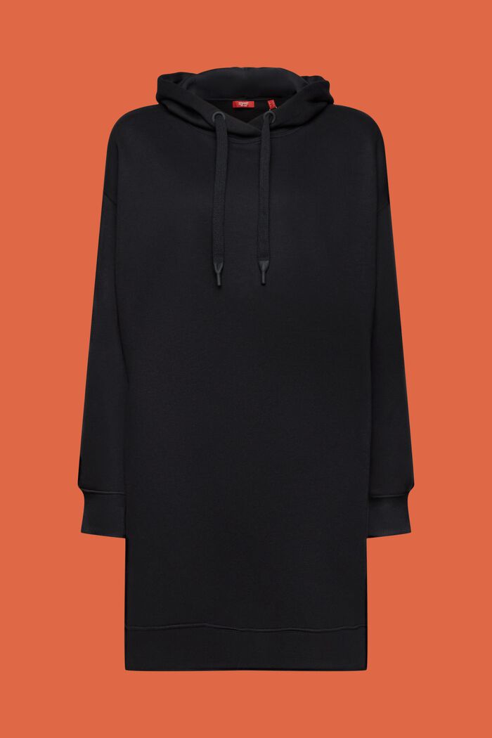Hooded Sweatshirt Dress, BLACK, detail image number 6