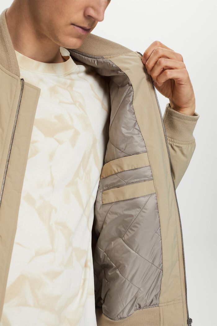 Recycled: bomber-style jacket, SAND, detail image number 4