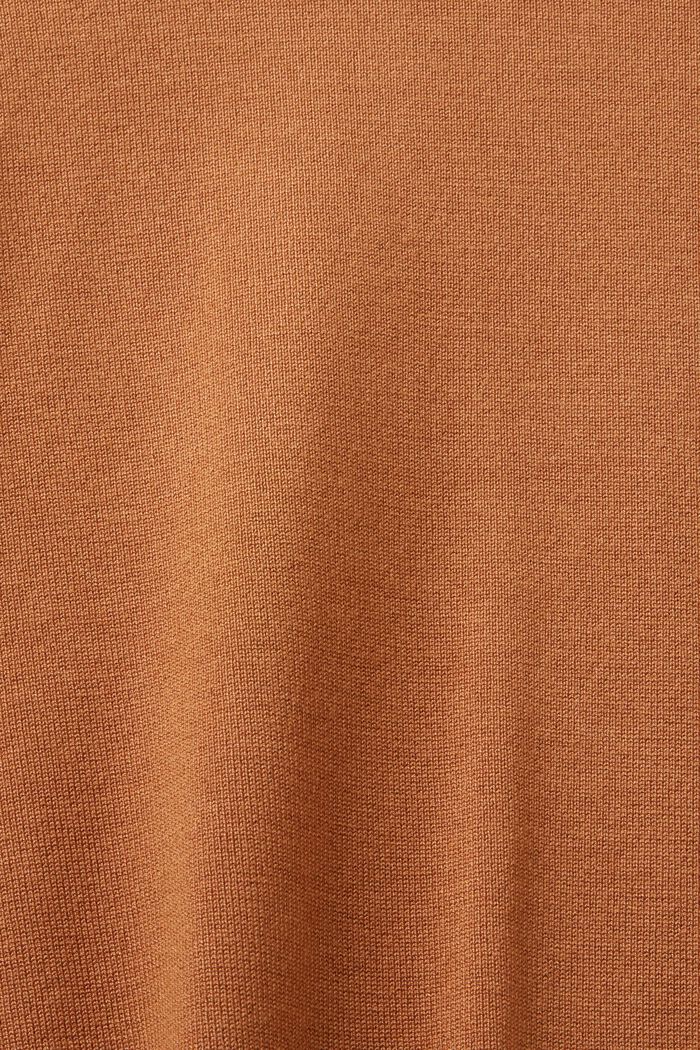 Long-Sleeve Turtleneck Sweater, CARAMEL, detail image number 5