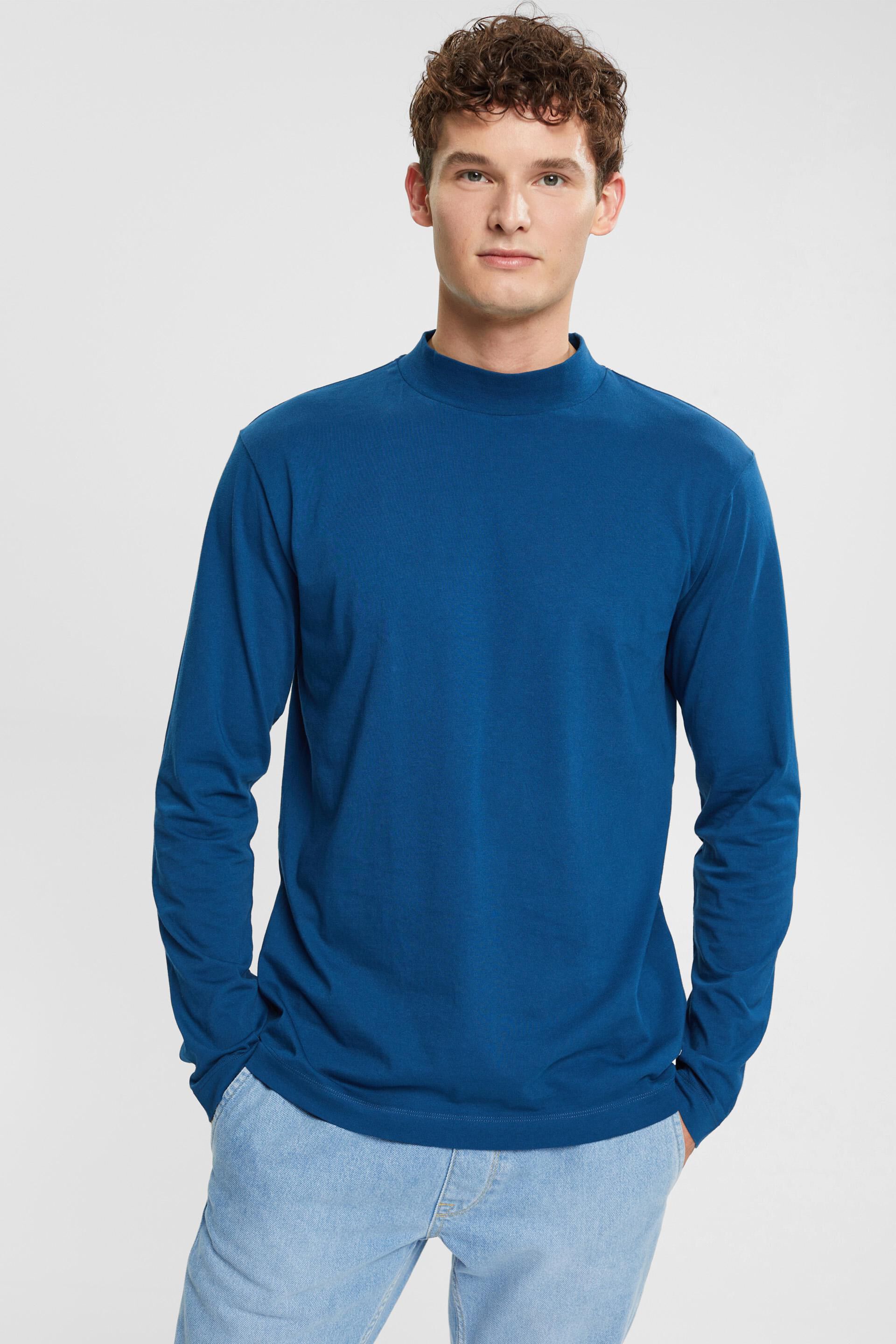 edc by Esprit Longesleeve blauw casual uitstraling Mode Shirts Longsleeves 