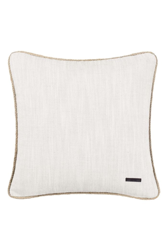 Linen-cotton blend decorative cushion cover, BEIGE, detail image number 0