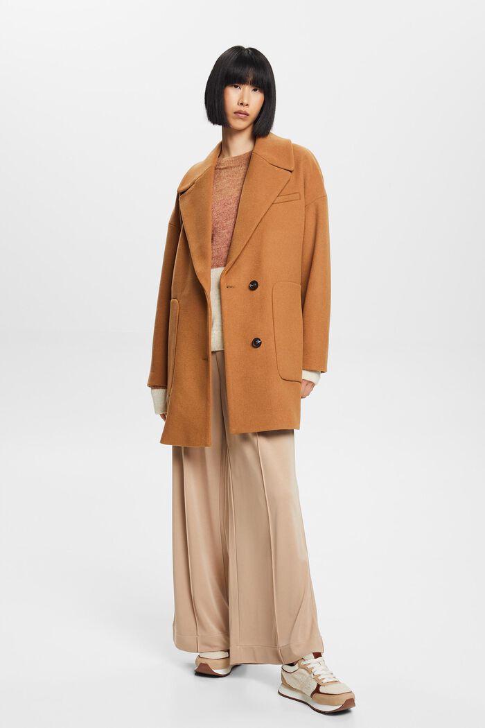 ESPRIT - Recycelt: blended wool coat at our online shop