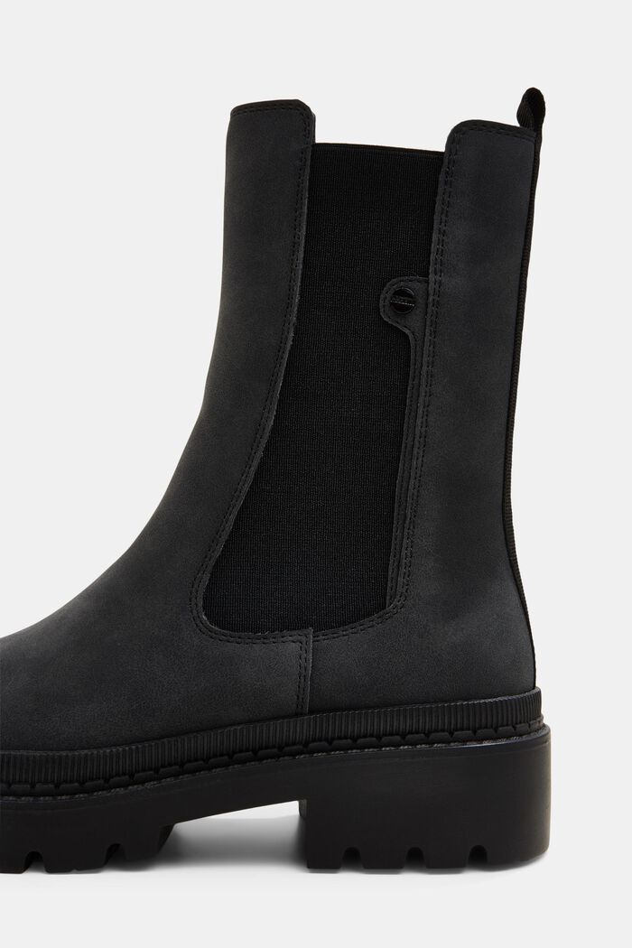 Chelsea boots with a high shaft, BLACK, detail image number 3