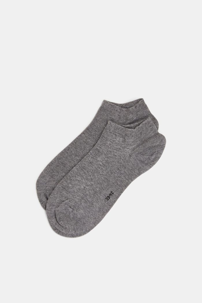 2-pack of trainer socks, organic cotton, LIGHT GREY MELANGE, detail image number 0